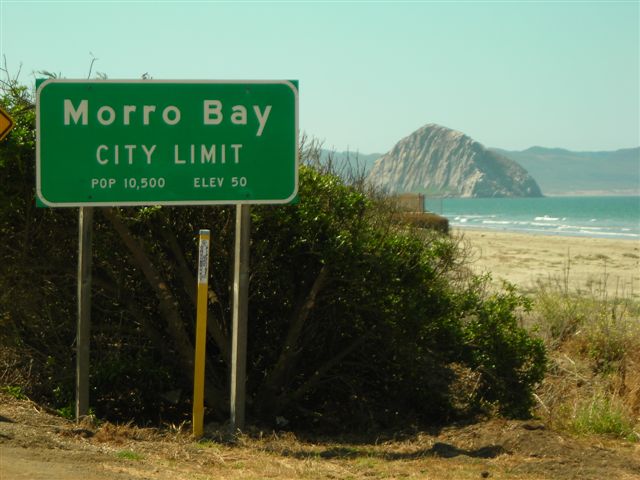 Journey's End--Morro Bay City Limit with Morro Rock in the Background.JPG